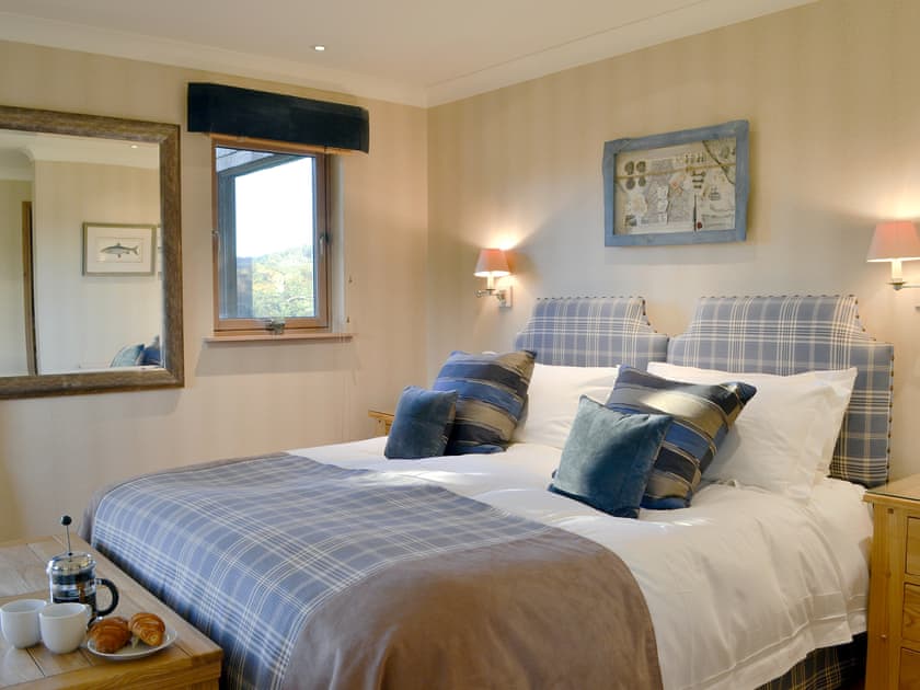 Stylish double bedroom | River Lodge - Ness Castle Estate, Inverness
