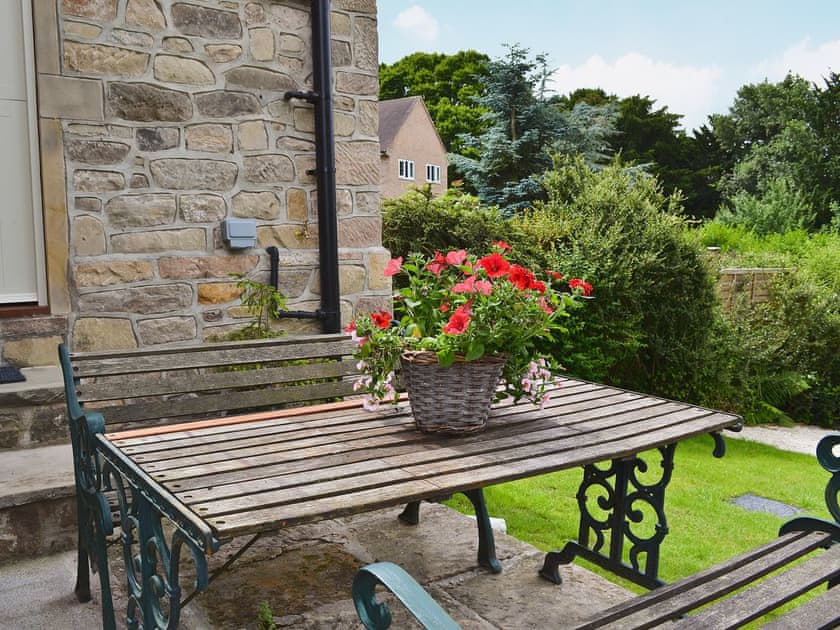 Sitting-out-area | Post Office Cottage, Lea, nr. Matlock