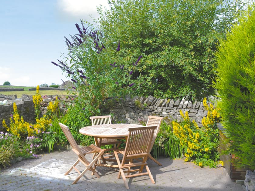 Patio | Tub Cottage, Litton near Buxton