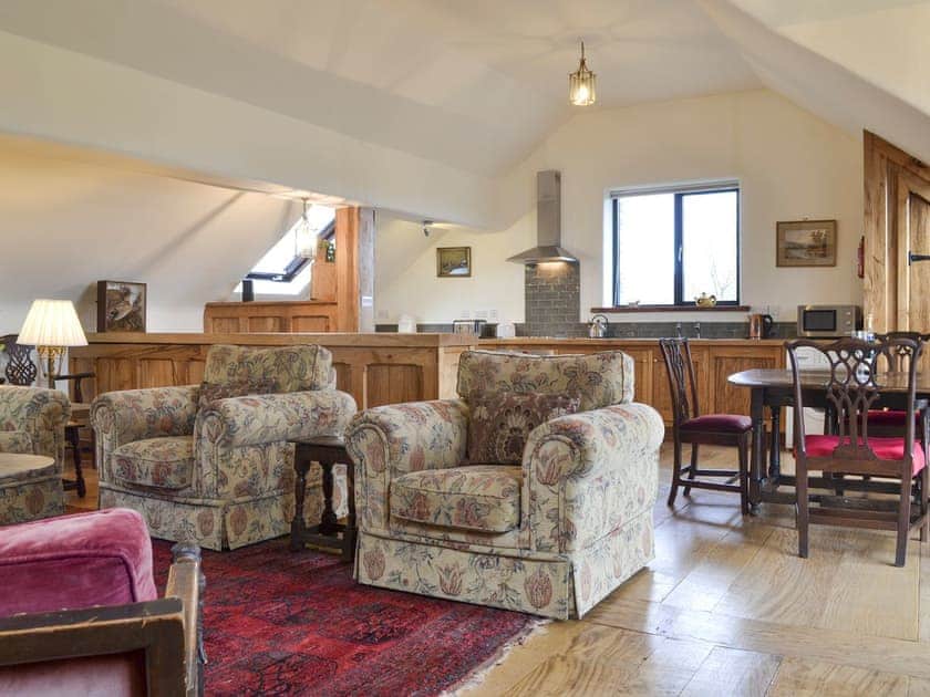 Open plan designed living space | The Granary - High Thorn Farm Cottages, Selside near Kendal