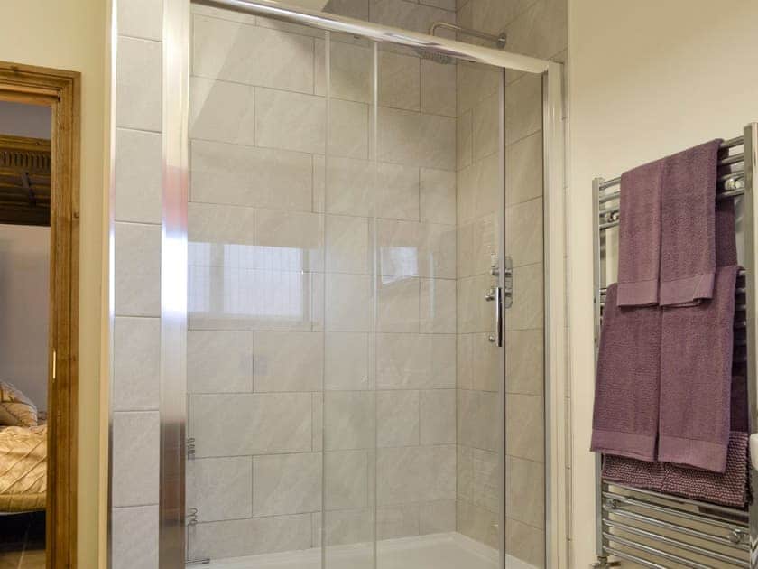 Large separate shower cubicle within the en-suite bathroom | The Corn Store - High Thorn Farm Cottages, Selside near Kendal