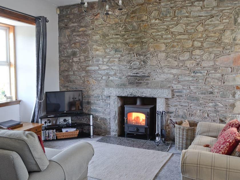 Cosy living room with wood-burner | Horsepark Cottage, Gatehouse of Fleet
