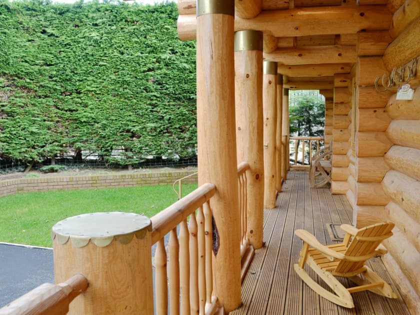 Sitting-out-area | Fir Tree Lodge, Groesffordd Marli, nr. Abergele