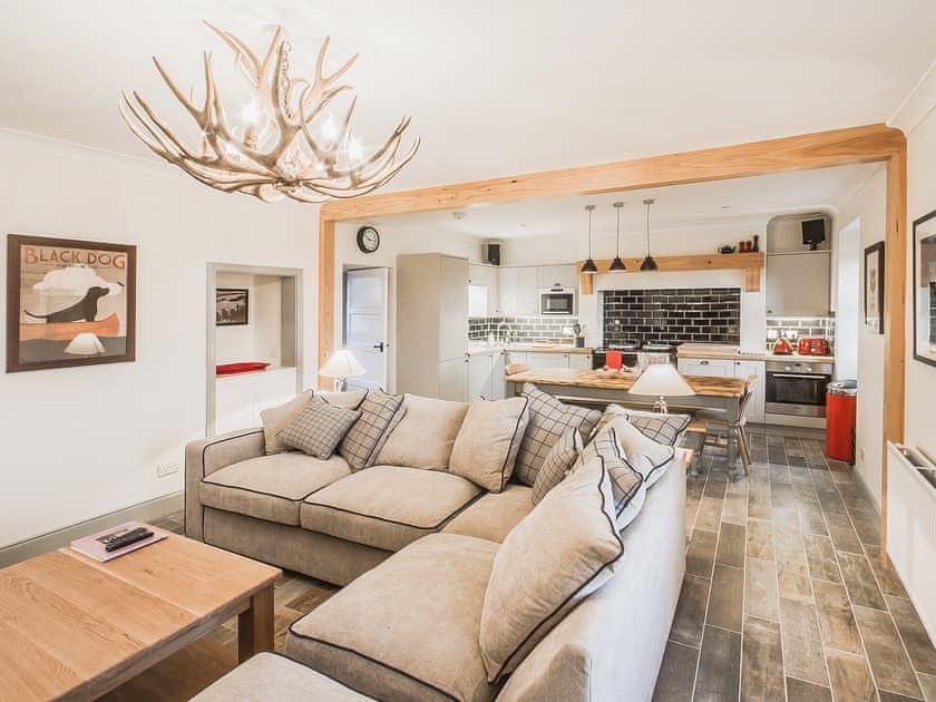 The open plan living/dining/kitchen is a great social space | Diamonds Laggan - Barwhillanty Estate, Parton, near Castle Douglas