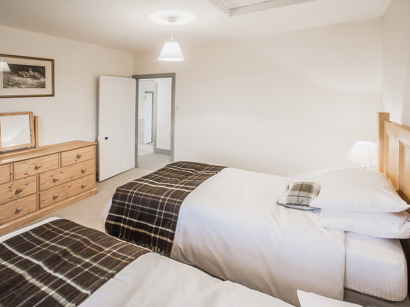 The bedrooms can be made up as twin beds or a double | Diamonds Laggan - Barwhillanty Estate, Parton, near Castle Douglas