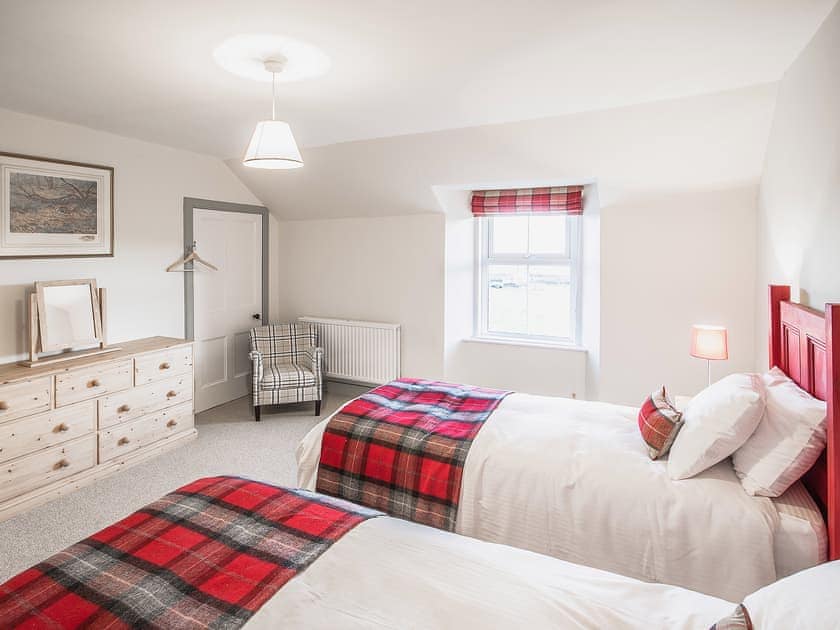 The bedrooms can be made up as twin beds or a double | Diamonds Laggan - Barwhillanty Estate, Parton, near Castle Douglas