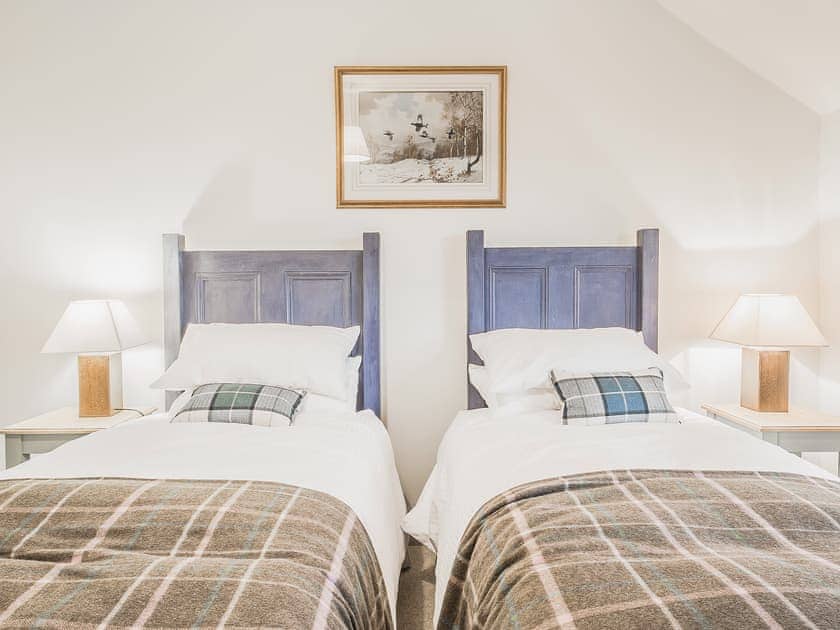 The bedrooms can be made up as twin beds or a double | Diamonds Laggan - Barwhillanty Estate, Parton, near Castle Douglas
