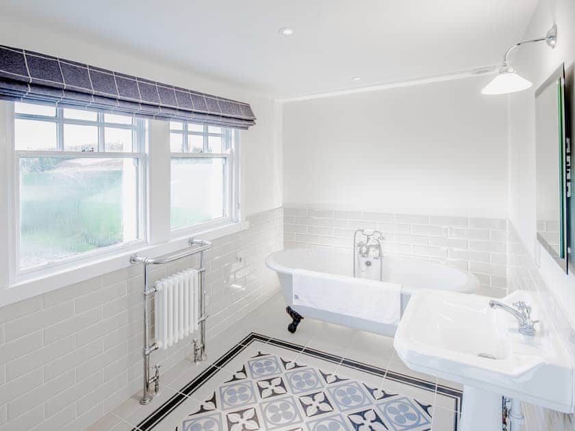 Luxury bathroom with freestanding bath | Diamonds Laggan - Barwhillanty Estate, Parton, near Castle Douglas
