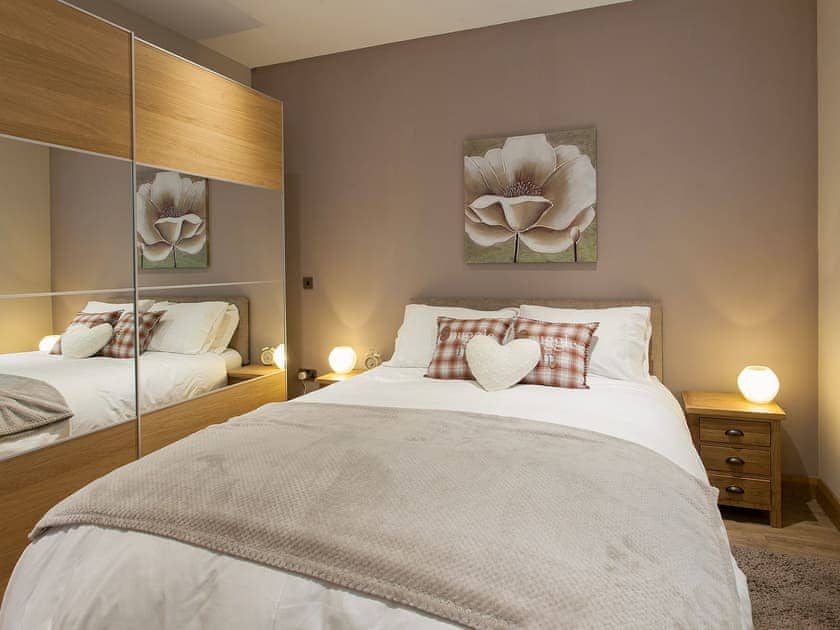 Relaxing double bedroom with contemporary storage | Number 2 - The Old Stables, Knitsley, near Lanchester