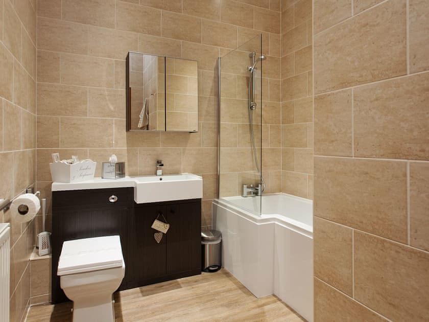 Stylish bathroom with shower | Number 2 - The Old Stables, Knitsley, near Lanchester