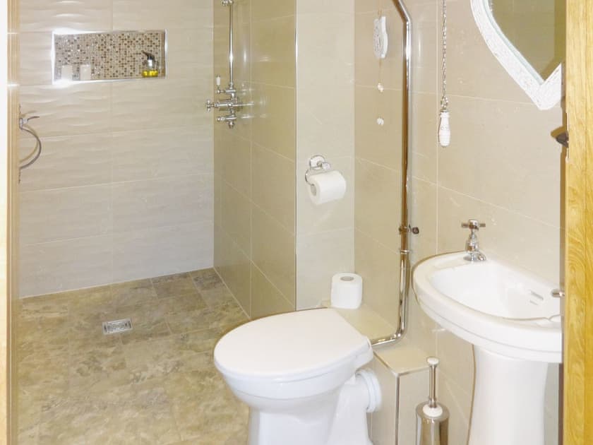 Modern shower room | Pheasant Fields - Holly and Pines Holidays, Holywell