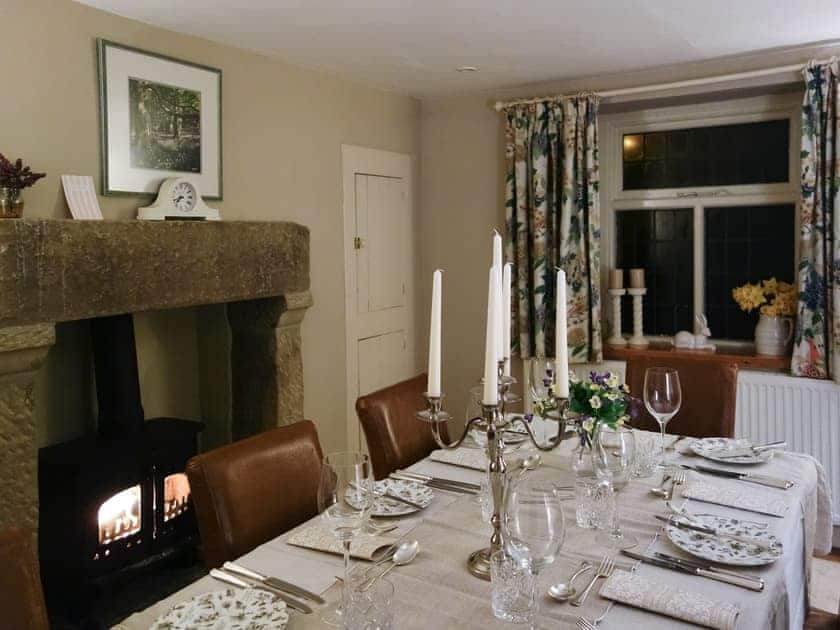 Dining room - evening | Acorn Cottage, Tideswell near Bakewell