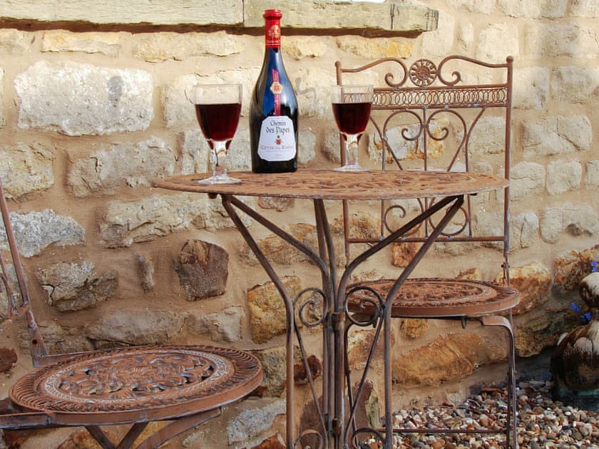 Sitting-out-area | Loand House Court - Cruck, Wrelton, nr. Pickering