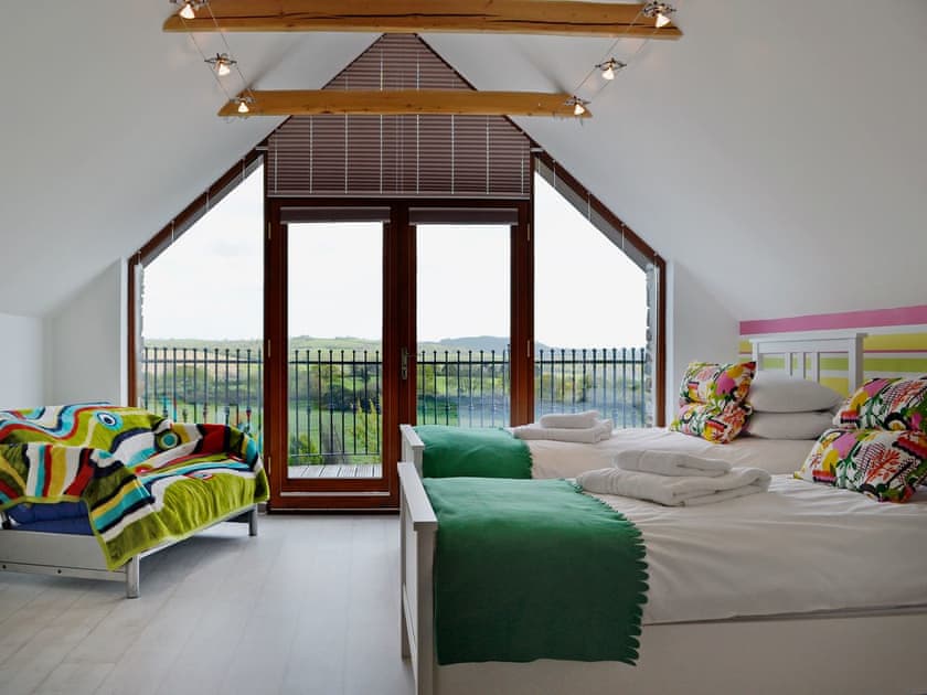Twin bedroom | Ty Cerrig Farmhouse, St Clears, nr. Laugharne