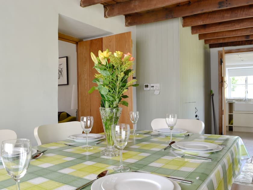 Charming dining area | The Mill Farmhouse (Ty Fferm Y Felin), Llandybie, near Llandeilo