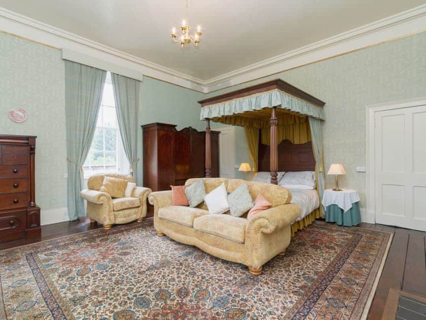 Four Poster bedroom | Symbister Suite, Delgatie Castle, Turriff