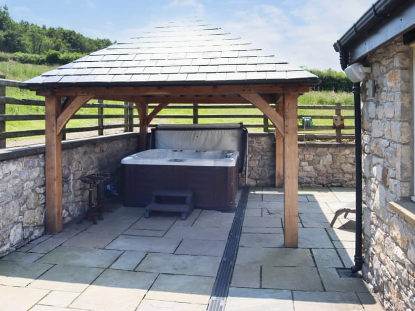 Relax in your own 6-seater hot tub | Pheasant Fields - Holly and Pines Holidays, Holywell