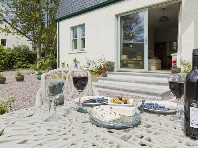 The terrace is perfect for an al-fresco lunch | Torfern, Corpach, near Fort William