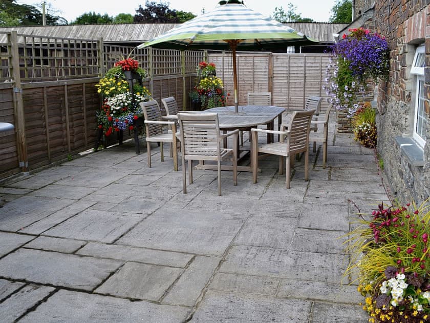 Sitting-out-area | Great Bodieve Farm Barns - The Mill House, Bodieve, nr. Wadebridge