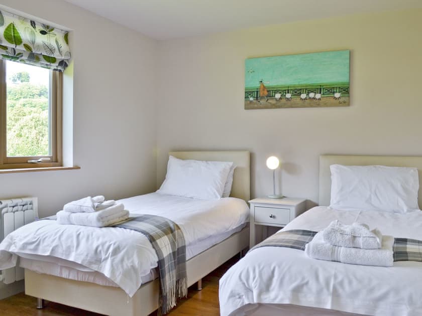 Twin bedroom | Mill Race Lodges - Lodge 2, Llangunllo nr. Knighton