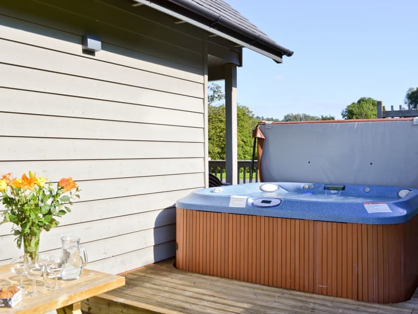 Hot tub | Mill Race Lodges - Lodge 2, Llangunllo nr. Knighton