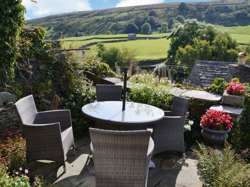 Sitting-out-area | Harriet’s Cottage, Muker near Reeth
