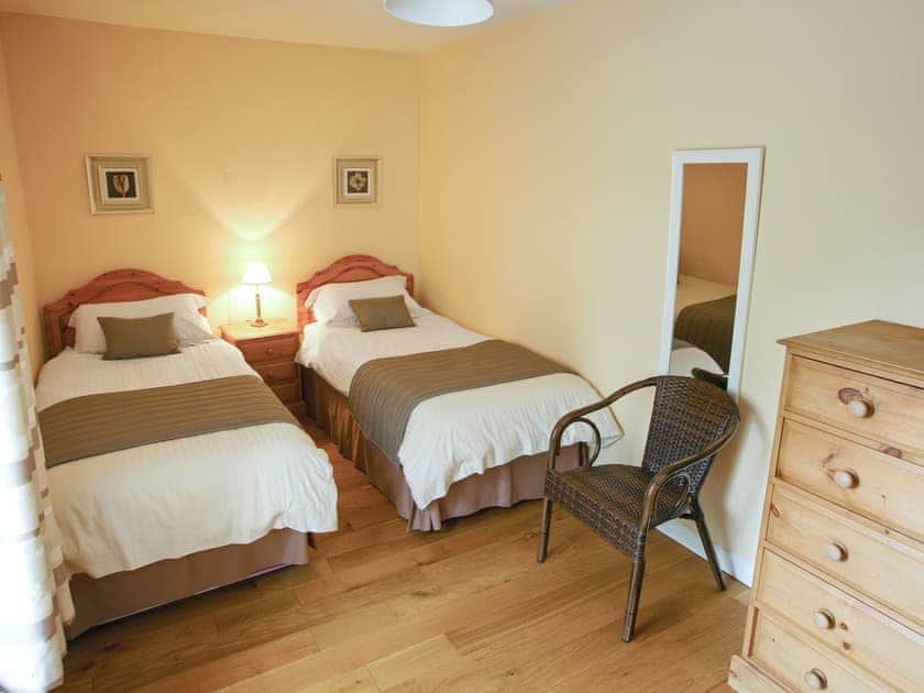Twin bedroom | Upper Old Farmhouse, Freshwater East near Pembroke