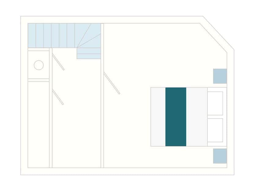 2 Castle Cottage Floor Plan - First Floor | Tuckenhay Mill - 2 Castle Cottage, Bow Creek, between Dartmouth and Totnes