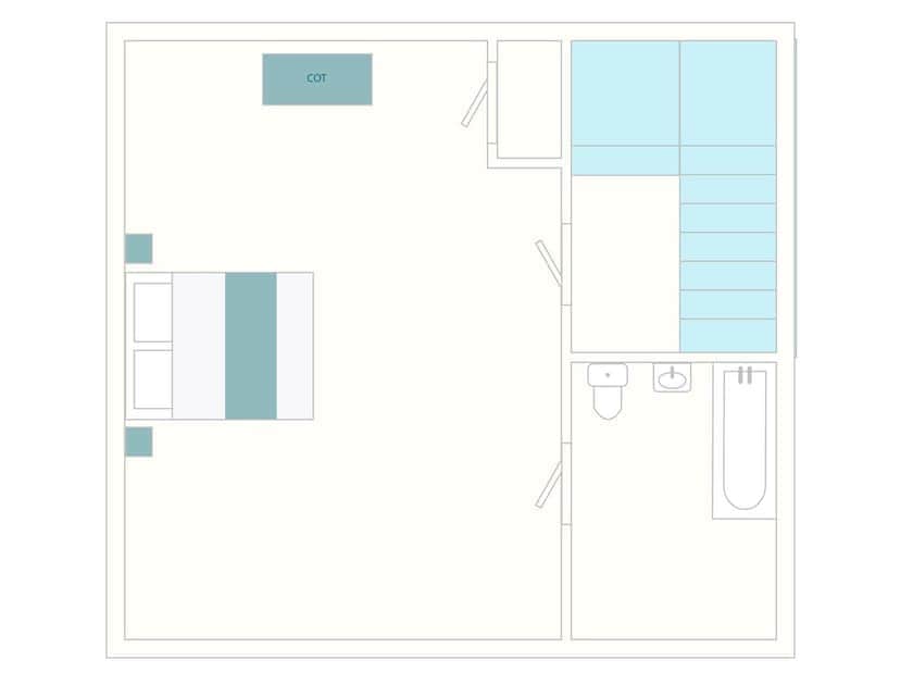 Papermaker’s Cottage Floor Plan - Second Floor | Tuckenhay Mill - Papermaker’s Cottage, Bow Creek, between Dartmouth and Totnes