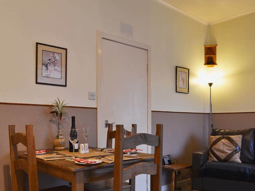 Open plan living/dining room/kitchen | MacDonald Cottage - Kirkmichael Village Cottages, Kirkmichael, near Pitlochry