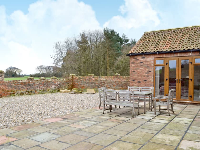 Large patio | Haddock’s Nook, Aldwark, near Alne