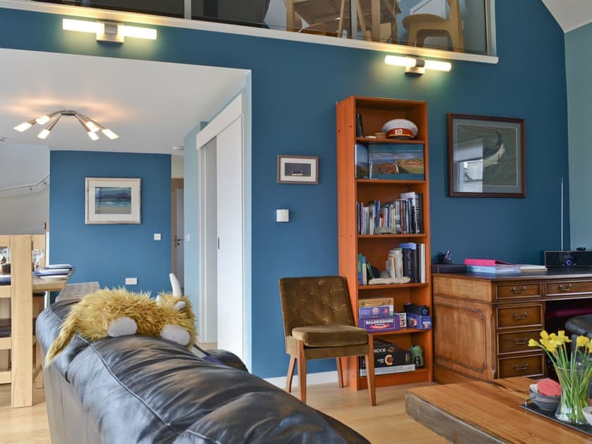 Open plan style Living room with wood burning stove | Hygge, Ose near Dunvegan, Isle of Skye