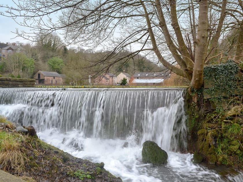 Overspill from Cromford Mill Pond | Mill Pond Cottage, Cromford