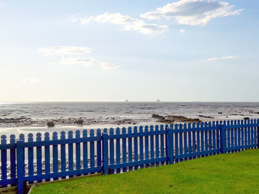 Wonderful sea view from the garden | White Cottage, Lower Largo, near Leven
