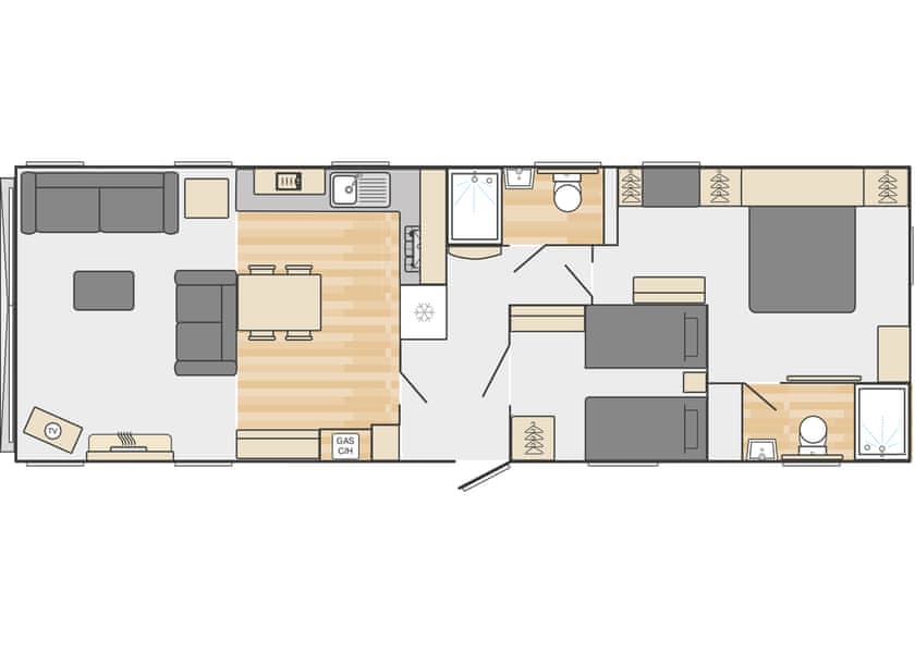 Platinum 2 Bed Spa (Pet) - Aber Bay Holiday Park, Clarach