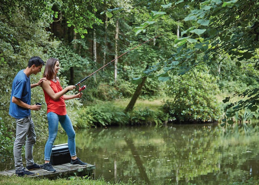 The park setting