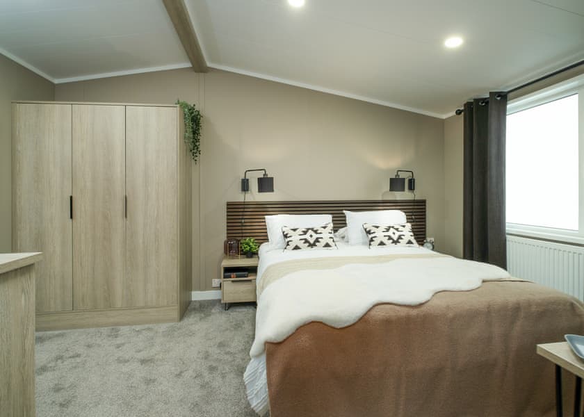 All imagery shown is a representation only. Style, decor and exact views vary by lodge | Orchard Deluxe Double Lakes 3 Hot Tub Pet - Clawford Lakes Resort and Spa, Clawton, Nr Holsworthy