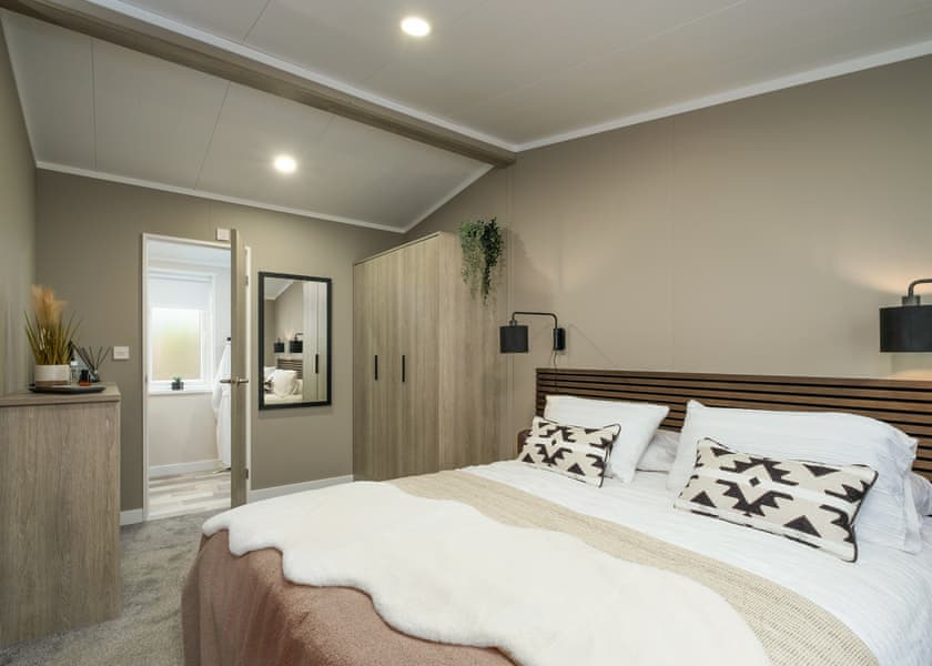 All imagery shown is a representation only. Style, decor and exact views vary by lodge | Orchard Deluxe Double Lakes 3 Hot Tub Pet - Clawford Lakes Resort and Spa, Clawton, Nr Holsworthy