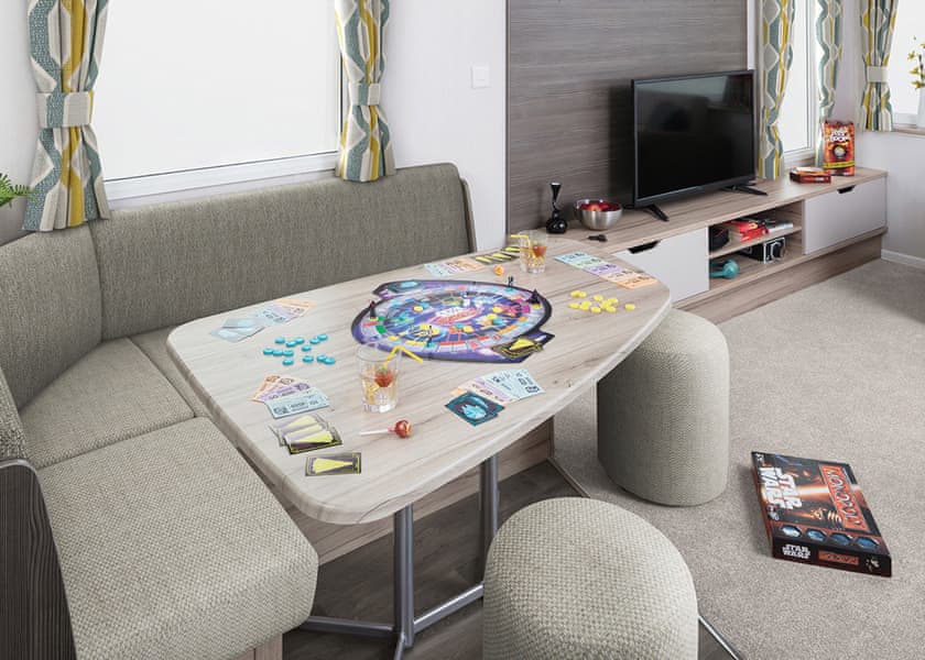 Essential Clover Caravan with Decking Sleeps 4, Dog Friendly - Coldingham Bay Holiday Park, Coldingham, Berwickshire