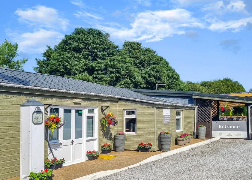 Cafe and reception entrance | Croft Park Lodges, Little Weighton, Nr Beverley