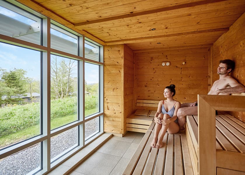 Panoramic sauna at the Ammara spa