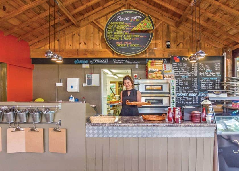 Greg’s bar and takeaway at Andrewhayes Holiday Park | Larkshayes Cottages, Dalwood, Axminster