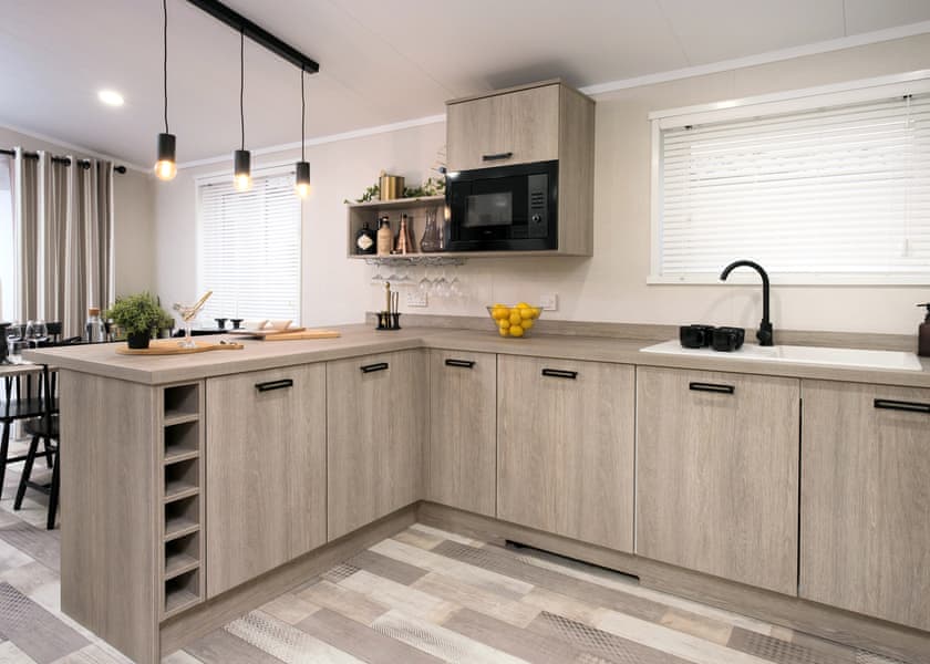 All imagery shown is a representation only. Style, decor and exact views vary by lodge | Valley Park View 3 bed with Hot Tub (sleeps 6) - Lakeview Manor Lodges, Dunkeswell, Honiton