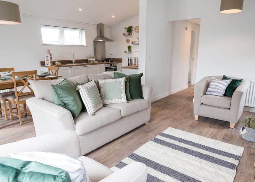 All imagery shown is a representation only. Style, decor and exact views vary by lodge | Valley Park View 2 bed Hot Tub Pet (sleeps 4) - Lakeview Manor Lodges, Dunkeswell, Honiton