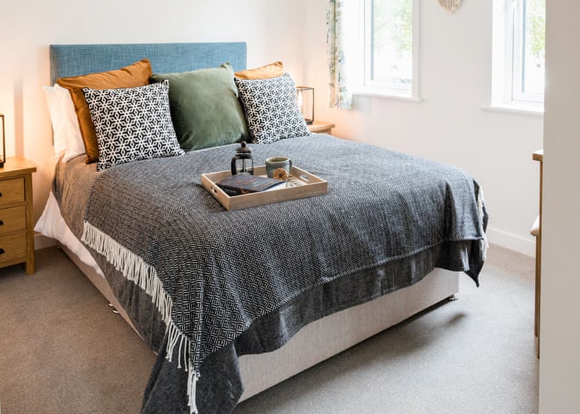 All imagery shown is a representation only. Style, decor and exact views vary by lodge | Valley Park View 2 bed Hot Tub Pet (sleeps 4) - Lakeview Manor Lodges, Dunkeswell, Honiton