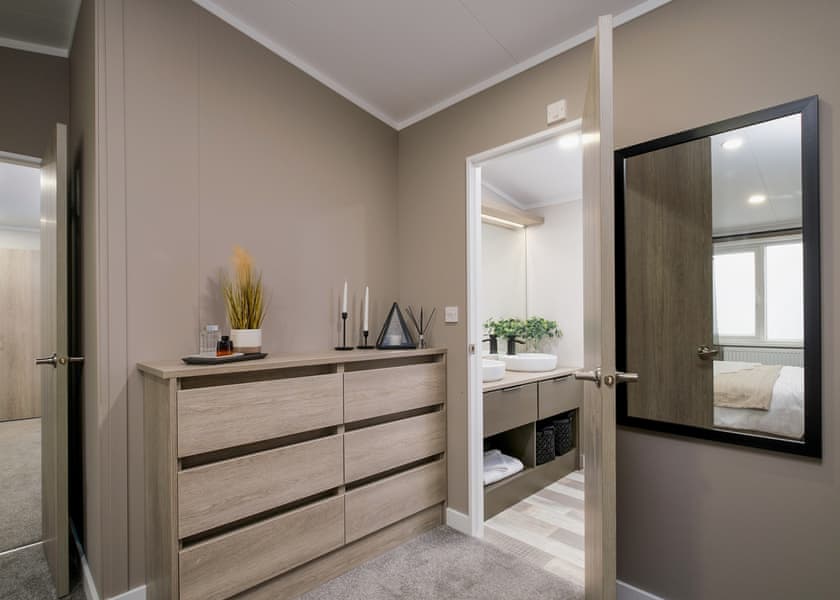 All imagery shown is a representation only. Style, decor and exact views vary by lodge | Valley Park View 2 bed Hot Tub (sleeps 4) - Lakeview Manor Lodges, Dunkeswell, Honiton