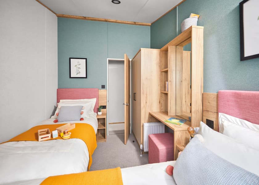 All imagery shown is a representation only. Style, decor and exact views vary by lodge | Valley View 3 bed Hot Tub Pet (sleeps 6) - Lakeview Manor Lodges, Dunkeswell, Honiton