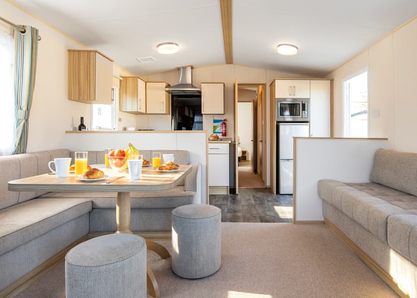Gold Plus 2 Caravan (sleeps 6) decking (Pet) - Glendale, Port Carlisle