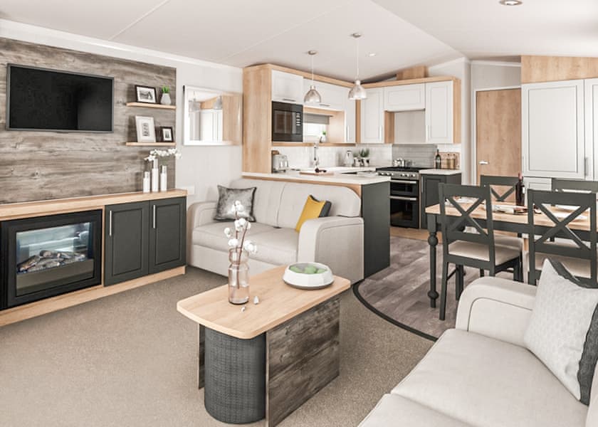 3 Bed Platinum Caravan with Hot Tub - Llanrhidian Holiday Park, Swansea