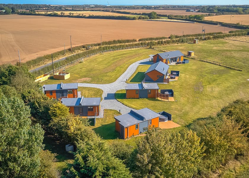Aerial view of the holiday homes | The Fez - North Star Sanctum, Fitling, near Hornsea